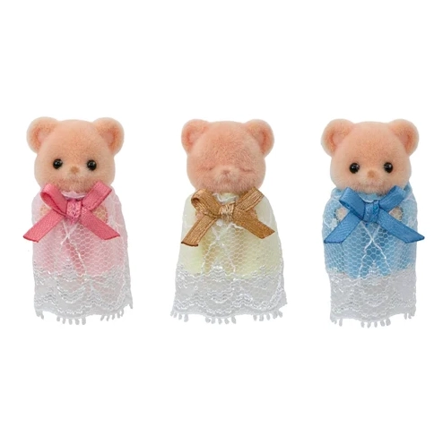 OSOS BISCUIT TRILLIZOS BEBE S CON CUNA SYLVANIAN FAMILIES - 2