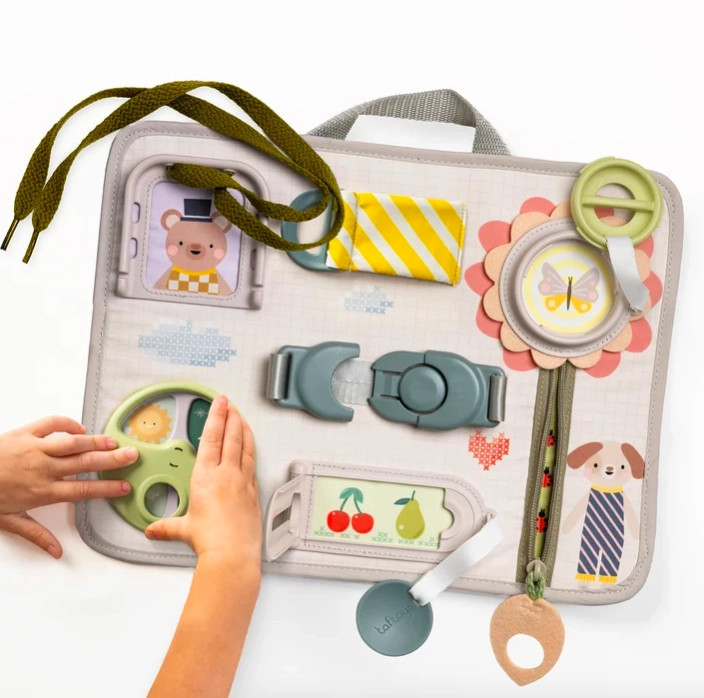TABLERO PARA APRENDER ABROCHANDO PARA BEBE S INTERACTIVO TAF - 1