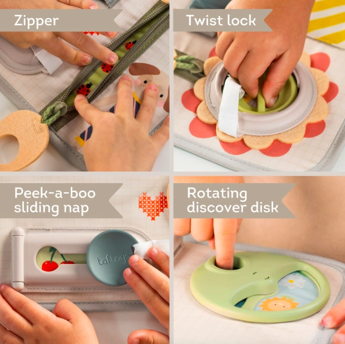 TABLERO PARA APRENDER ABROCHANDO PARA BEBE S INTERACTIVO TAF - 3