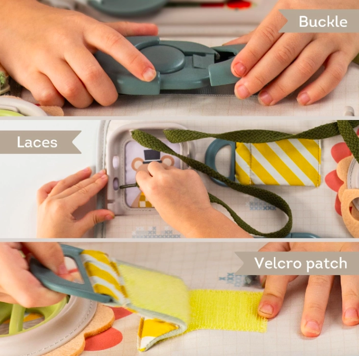 TABLERO PARA APRENDER ABROCHANDO PARA BEBE S INTERACTIVO TAF - 4