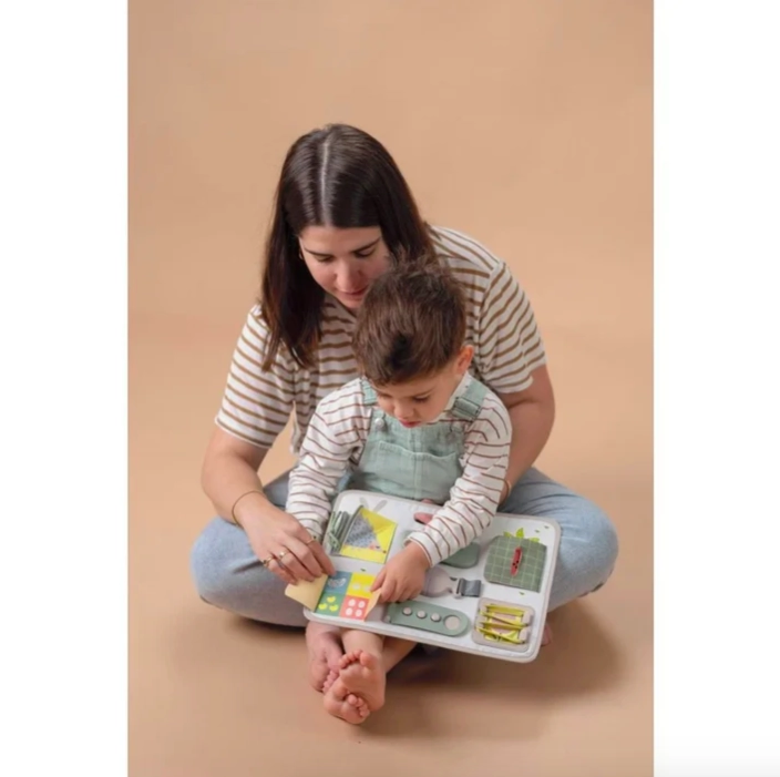 TABLERO DE HEBILLAS Y ACTIVIDADES PARA BEBE S APRENDIZAJE TAF - 4