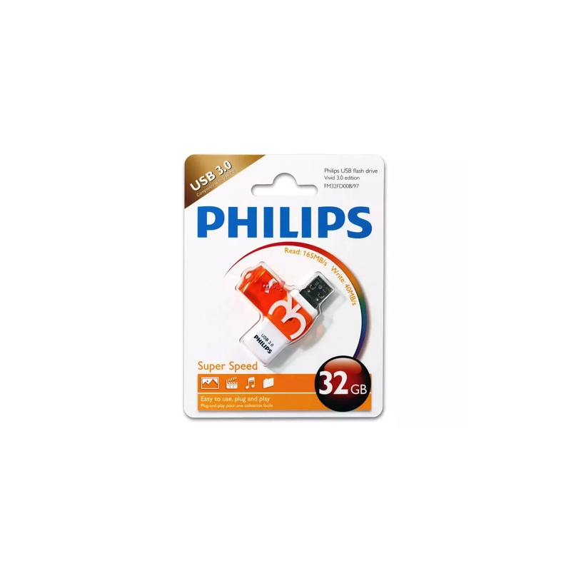 PENDRIVE PHILIPS 32GB VIVID 3.0 - PS - 2