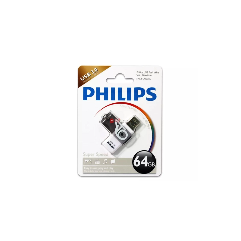 PENDRIVE PHILIPS 64GB VIVID 3.0 - PS - 2