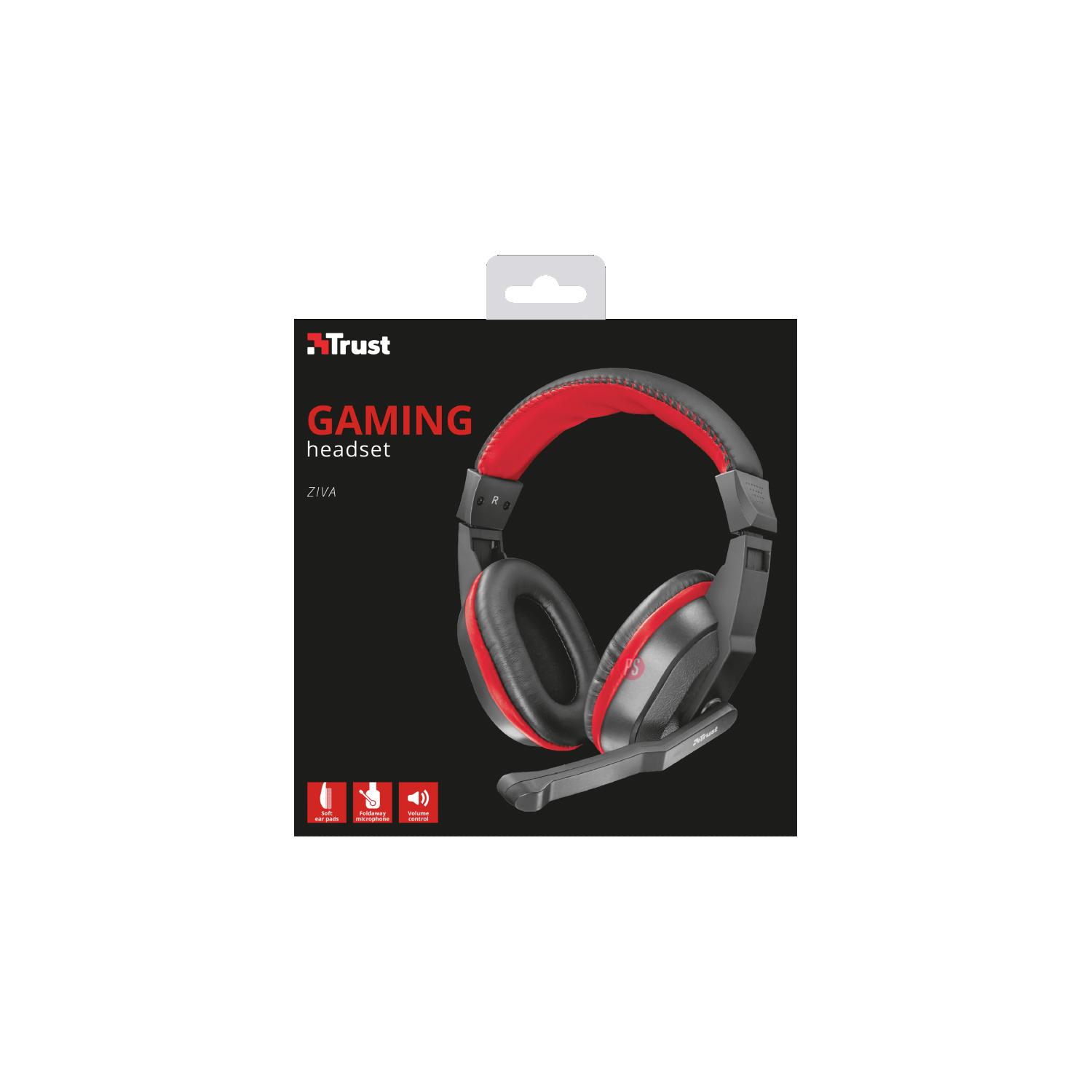 AUDÍFONOS GAMER TRUST HEADSET ZIVA MULTIPLATAFORMA PS CONECTOR JACK 3.5MM - 4