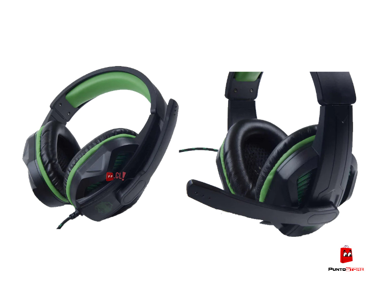 AUDÍFONOS GAMER DGX HEADSET VERDE SOUL ILUMINACIÓN PS VERDE - 2