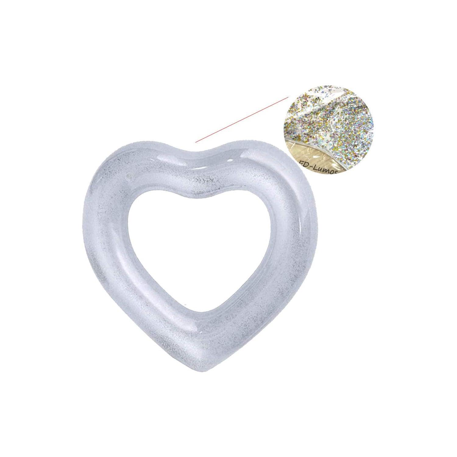 FLOTADOR CORAZÓN 90CMS PLATEADO - PS - 2