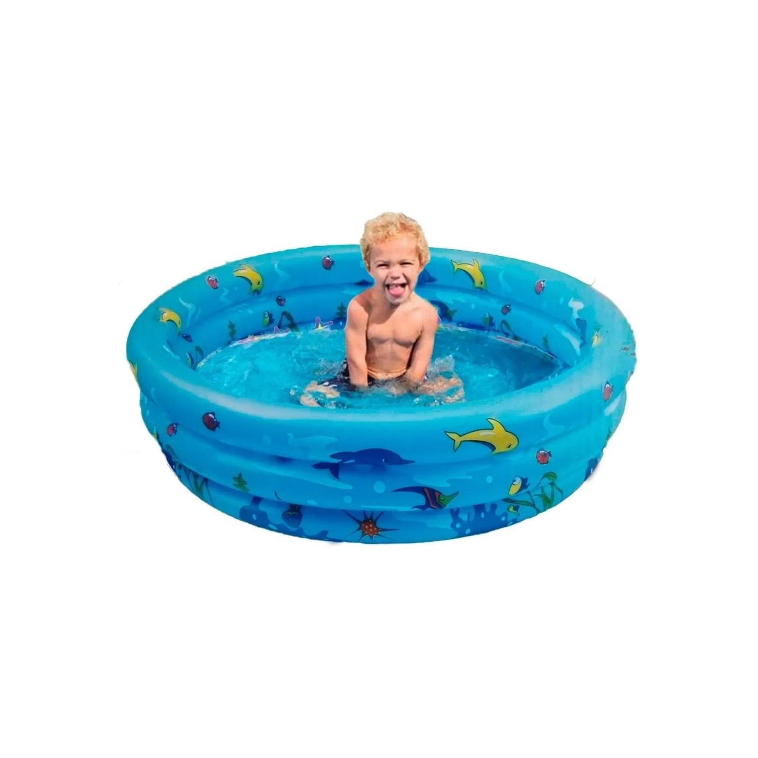 PISCINA INFLABLE REDONDA 100X35 DELFINES - PS - 2