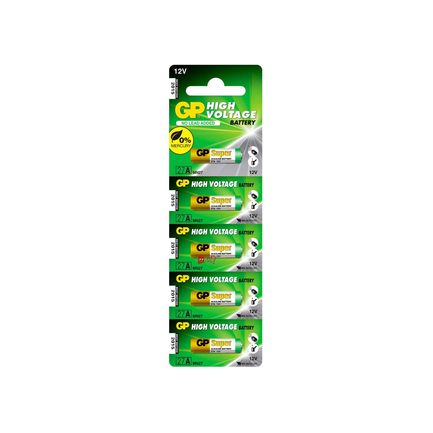 5 PILAS GP 27A 12V HIGH VOLTAJE ALCALINA PS - 1