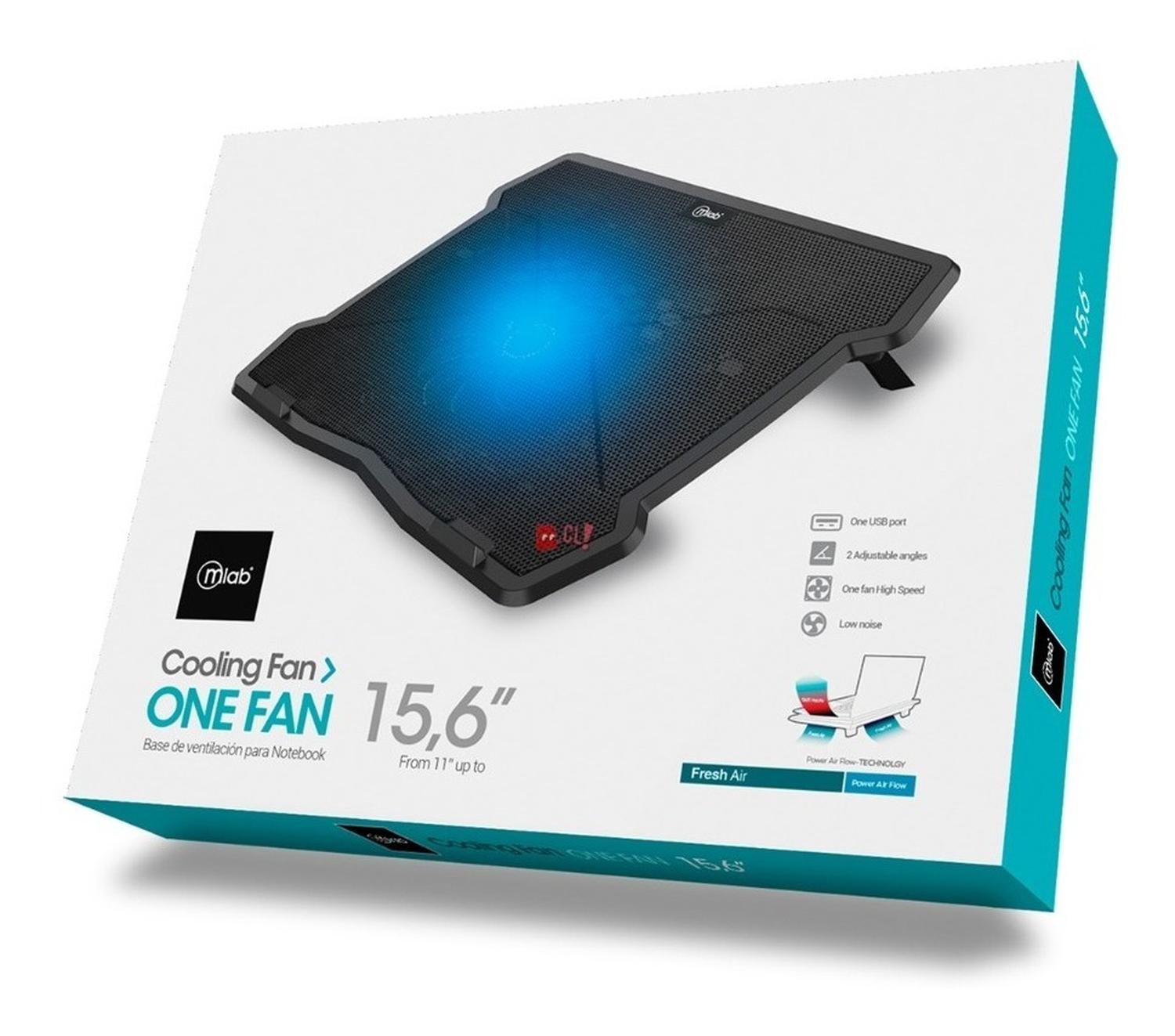 BASE VENTILADOR MLAB NOTEBOOK 15,6 PULGADAS COOLING ONE FAN PS - 2