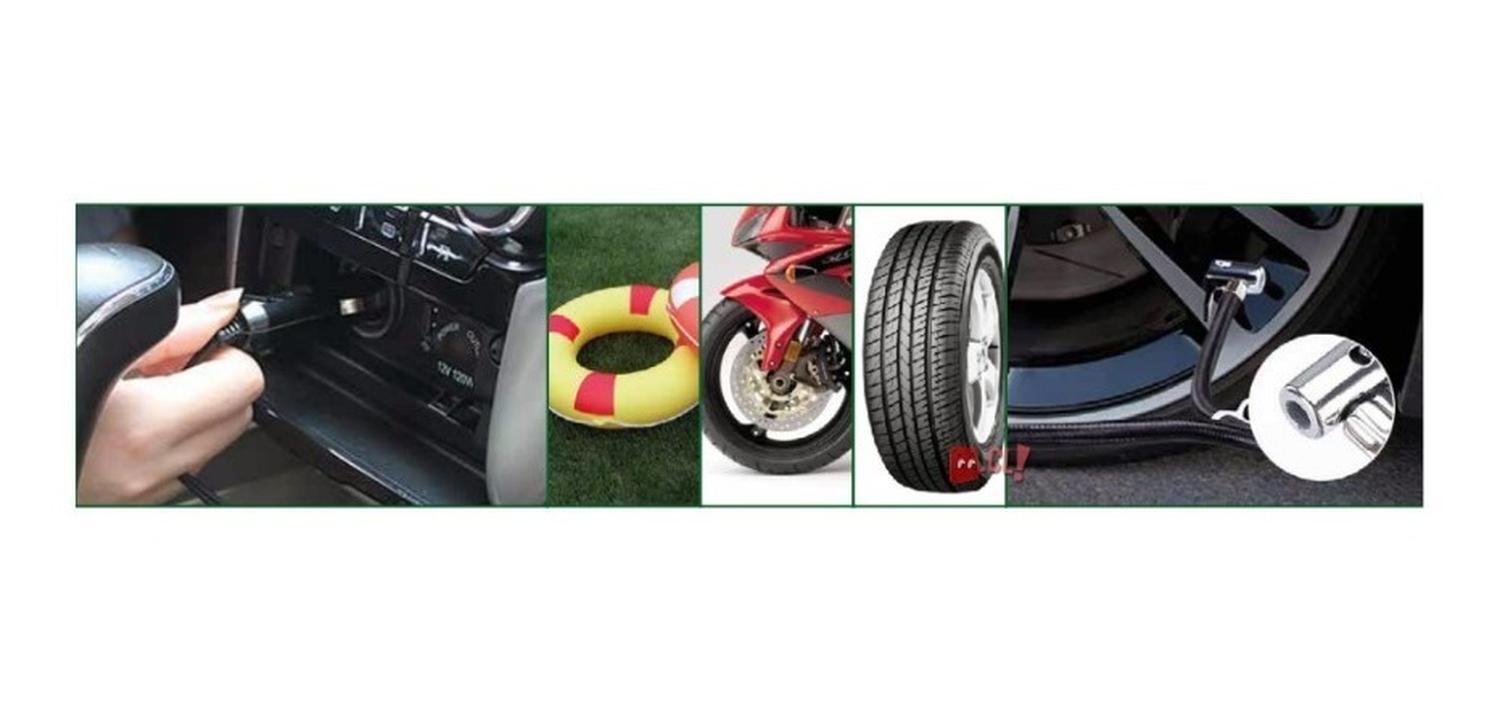 COMPRESOR DE AIRE PORTÁTIL 150PSI DE 120W PARA AUTOS - PS - 2