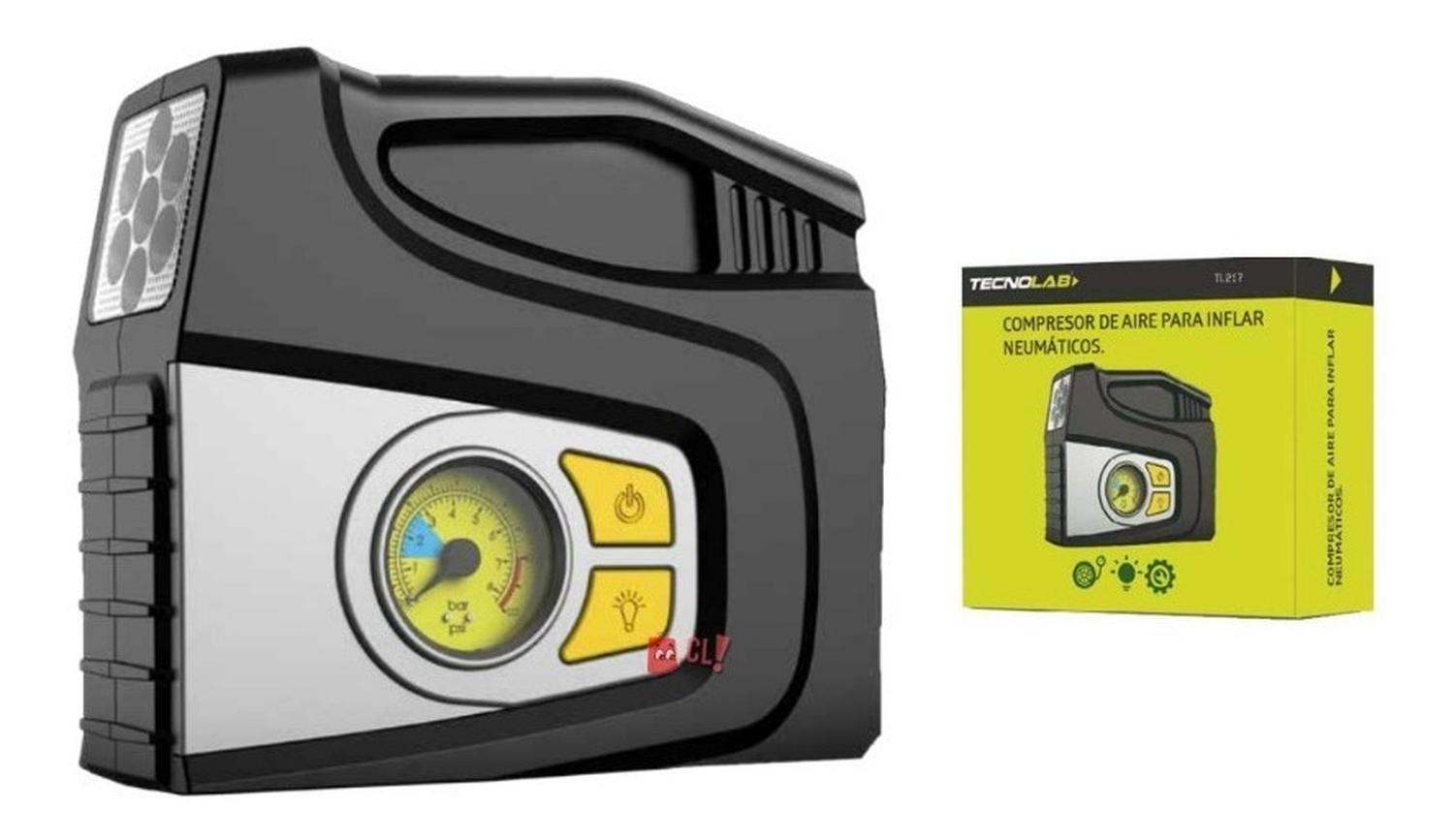 COMPRESOR AIRE PARA AUTOS 100PSI CON LINTERNA INCLUIDA - PS - 3