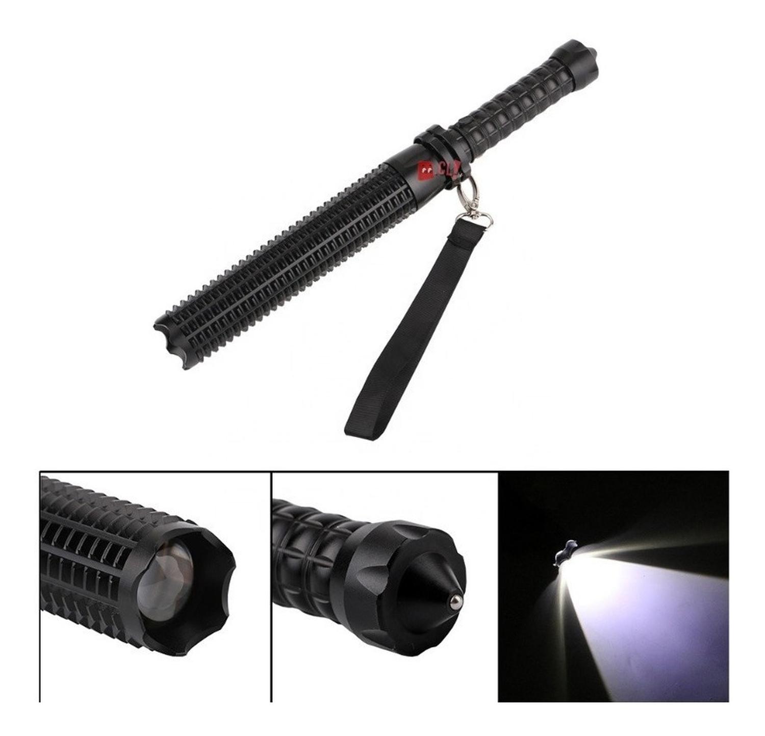 BASTÓN PUNTOSTORE ALUMINIO LUMA ACERO DEFENSA EXTENSIBLE CON LINTERNA LED PS - 3