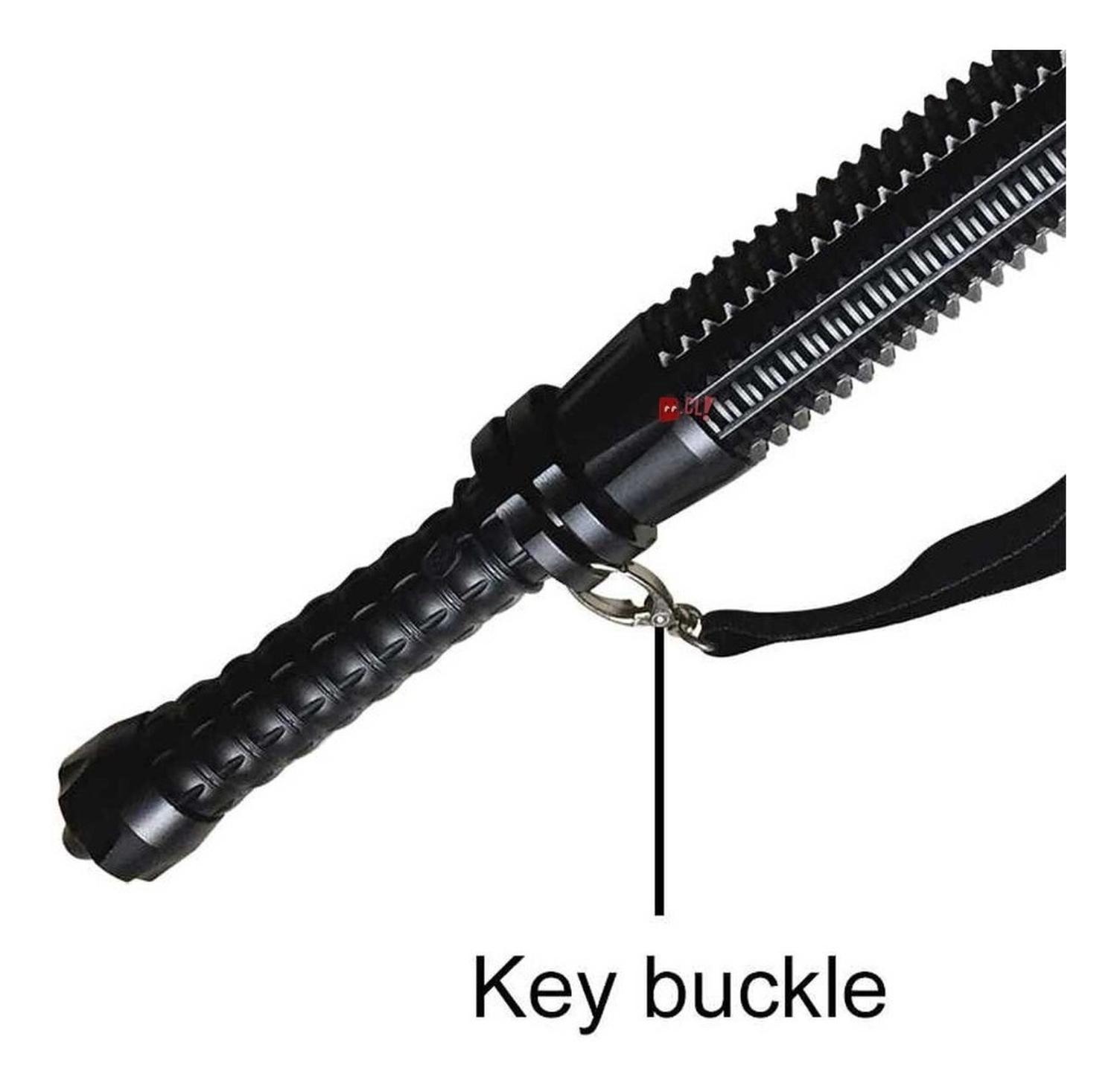 BASTÓN PUNTOSTORE ALUMINIO LUMA ACERO DEFENSA EXTENSIBLE CON LINTERNA LED PS - 4