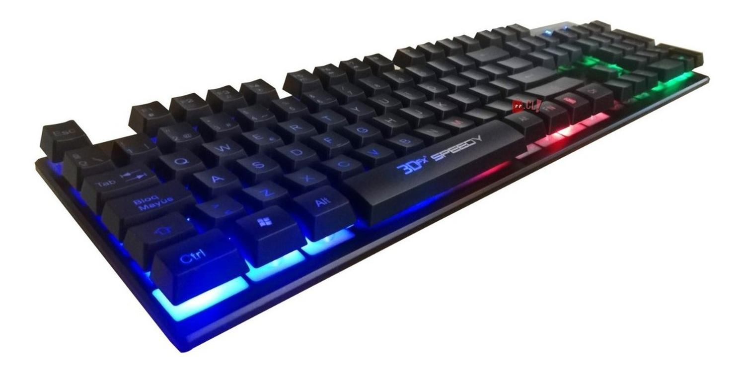 TECLADO GAMER UNIVERSAL 3DFX SPEEDY PC RETROILUMINACIÓN PS - 2