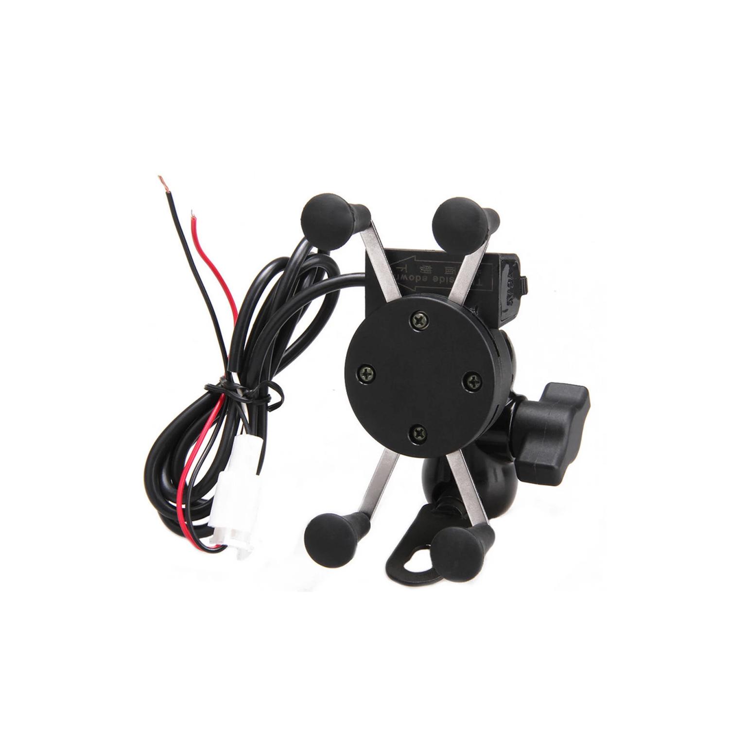 SOPORTE CELULAR DBLUE CON USB PARA SCOOTER ELÉCTRICO - 1