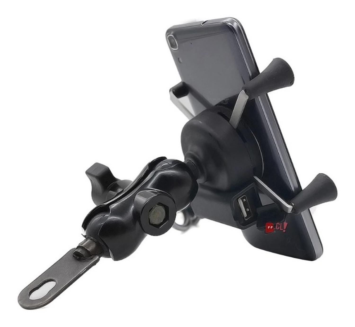 SOPORTE CELULAR DBLUE CON USB PARA SCOOTER ELÉCTRICO - 2