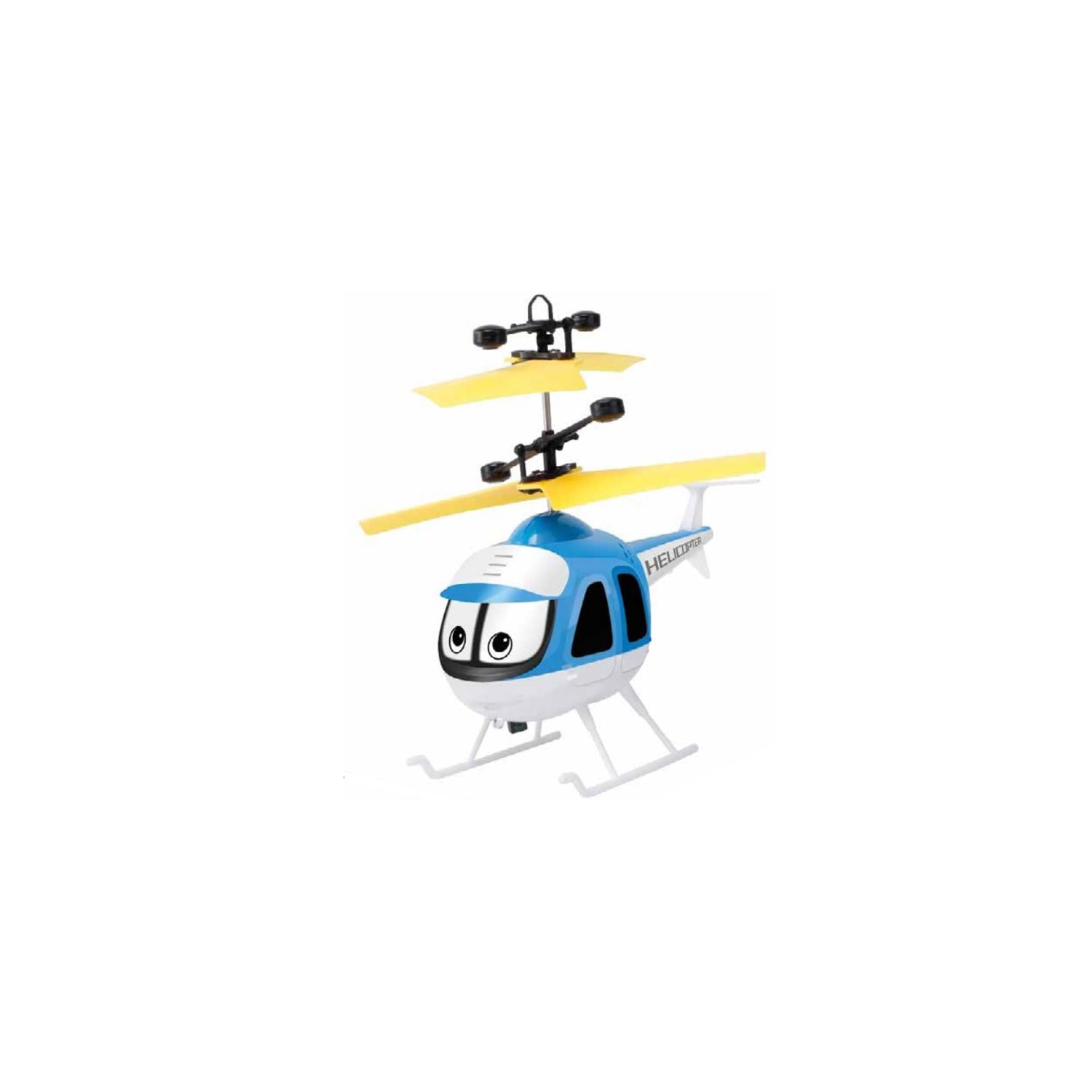 HELICÓPTERO PUNTOSTORE AZUL CON ILUMINACIÓN LED Y CONTROL SENSOR - PS - 1