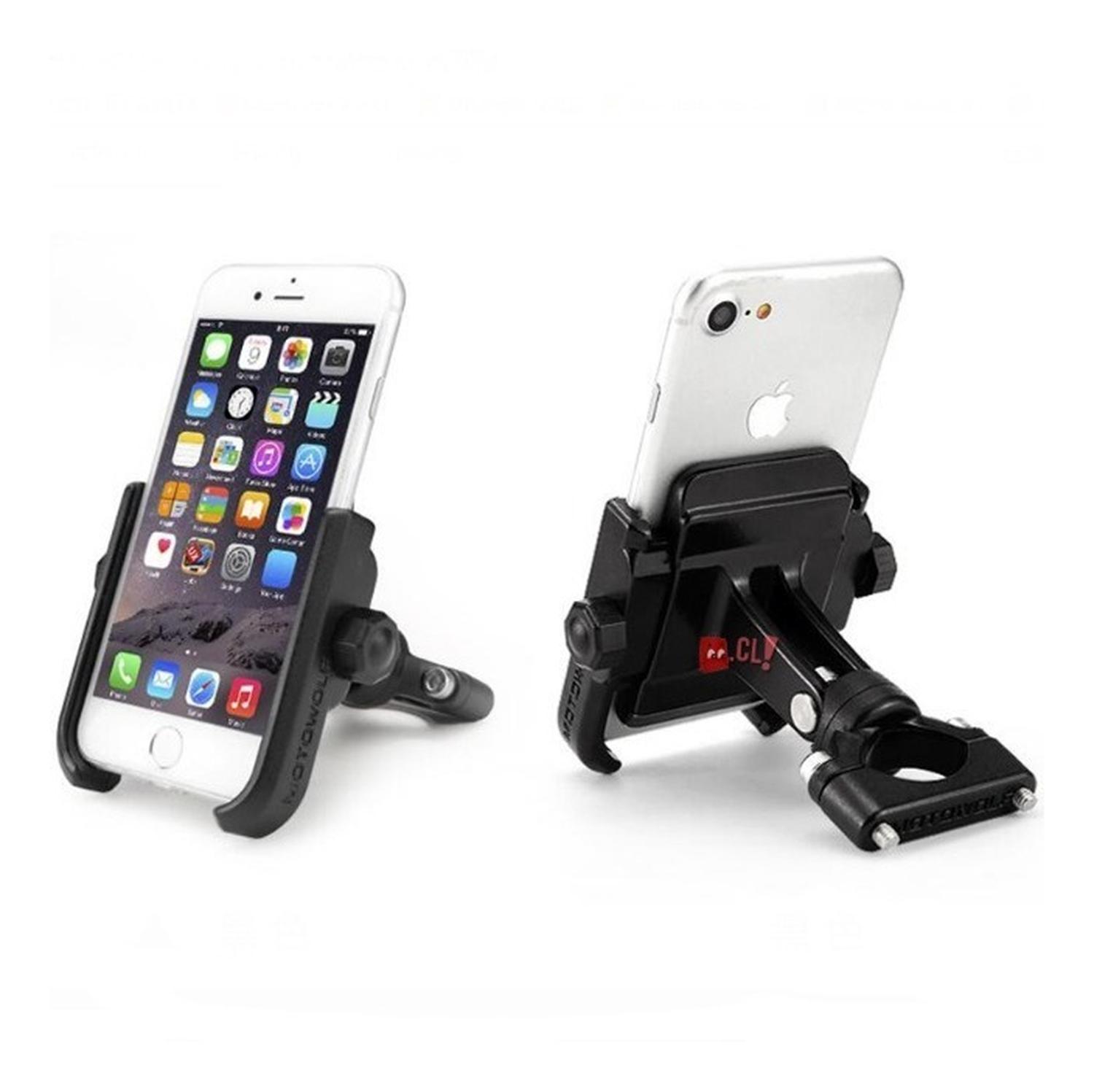 SOPORTE CELULAR MOTOWOLF MOTO PARA METÁLICO ROTACIÓN 360 - 3