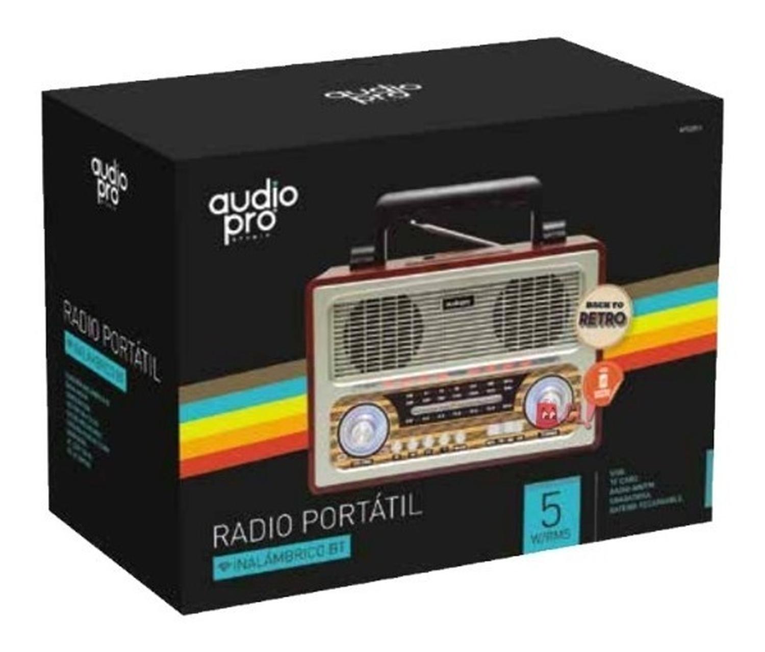RADIO BLUETOOTH AUDIO PRO RETRO PORTÁTIL 5W PS - 2