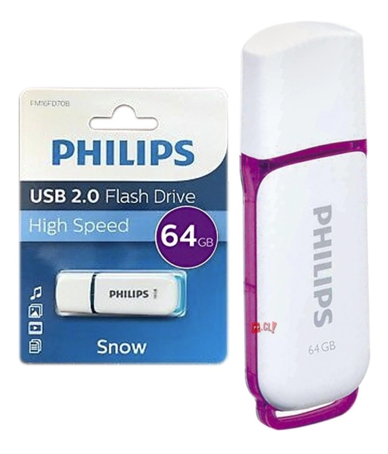 PENDRIVE PHILIPS 64GB USB 2.0 SNOW - PS - 2