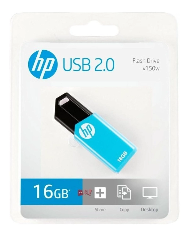 PENDRIVE HP 16GB CELESTE CON NEGRO - PS - 2