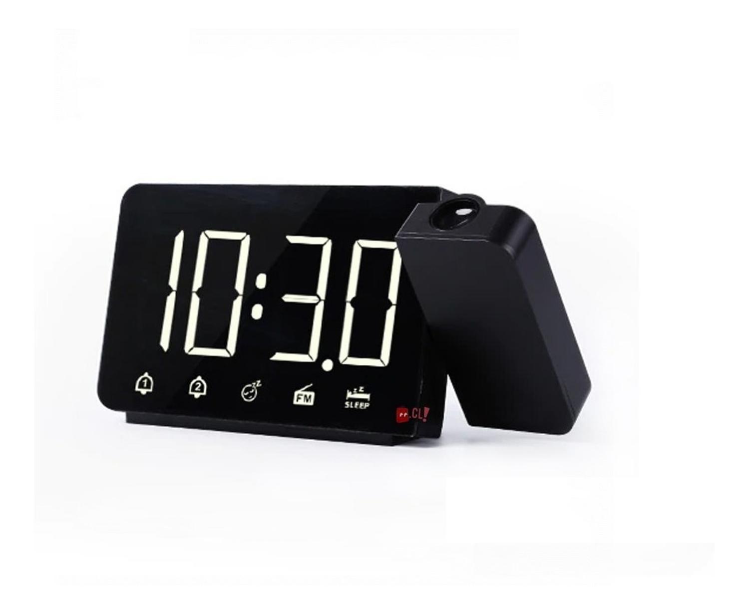 RADIO RELOJ CON PROYECCIÓN DE HORA Y PANTALLA LED - PS - 2