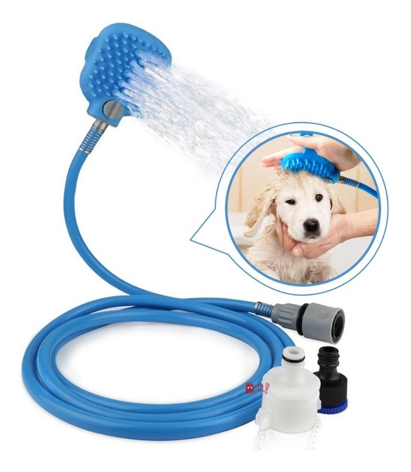 MANGUERA PERROS PUNTOSTORE CEPILLO CON GUANTE BAÑO MASCOTA PS - 4