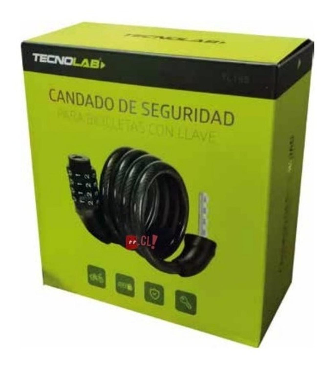 CADENA TECNOLAB DE SEGURIDAD PARA BICICLETAS CON COMBINACIÓN PS - 3
