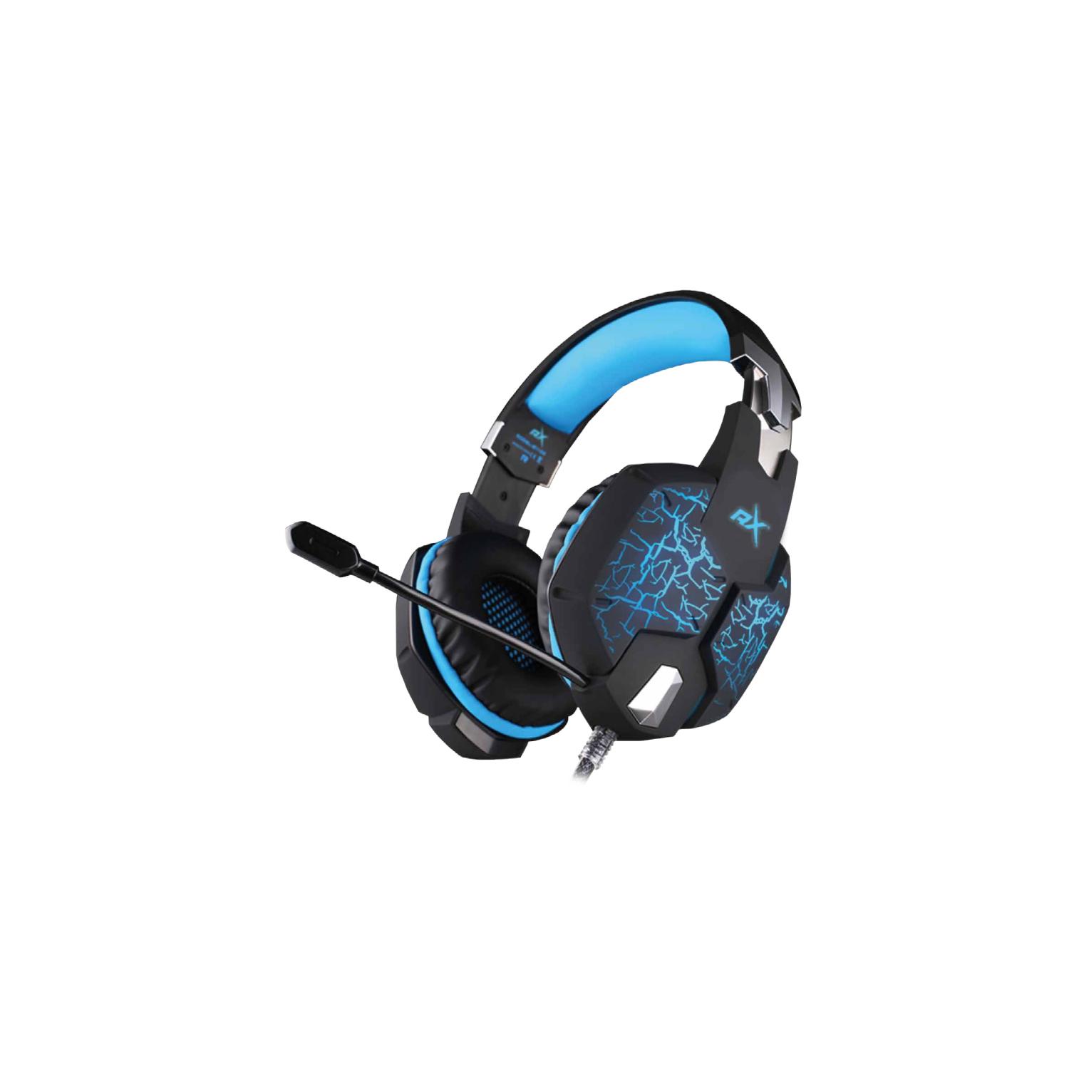 AUDÍFONOS GAMER REPTILEX PLATINUM USB LED PS AZUL CONECTOR JACK 3.5MM - 1