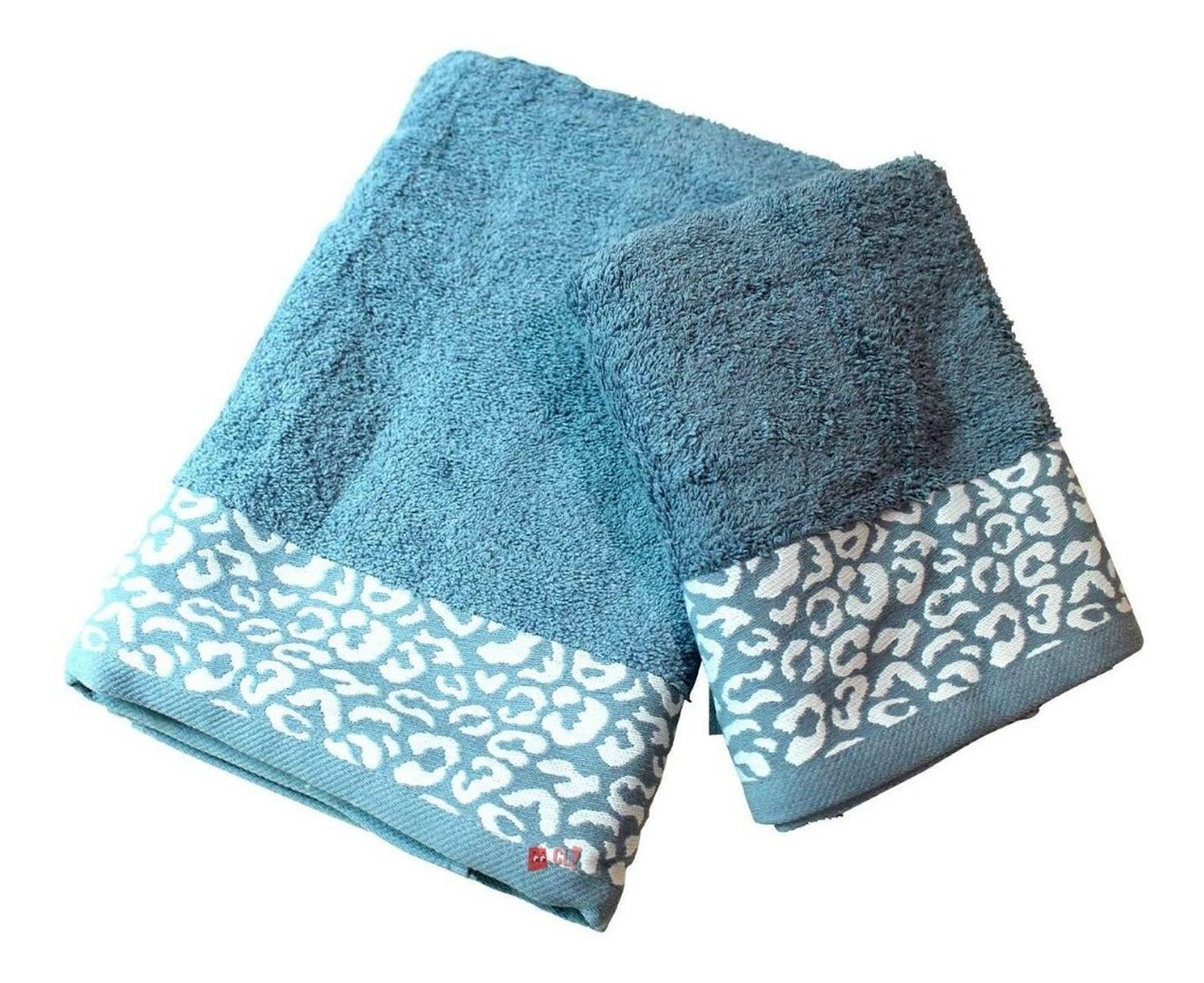 JUEGO DE DOS TOALLAS TURCAS AZUL/DISEÑO B&B KITCHEN - PUNTOSTORE - 2