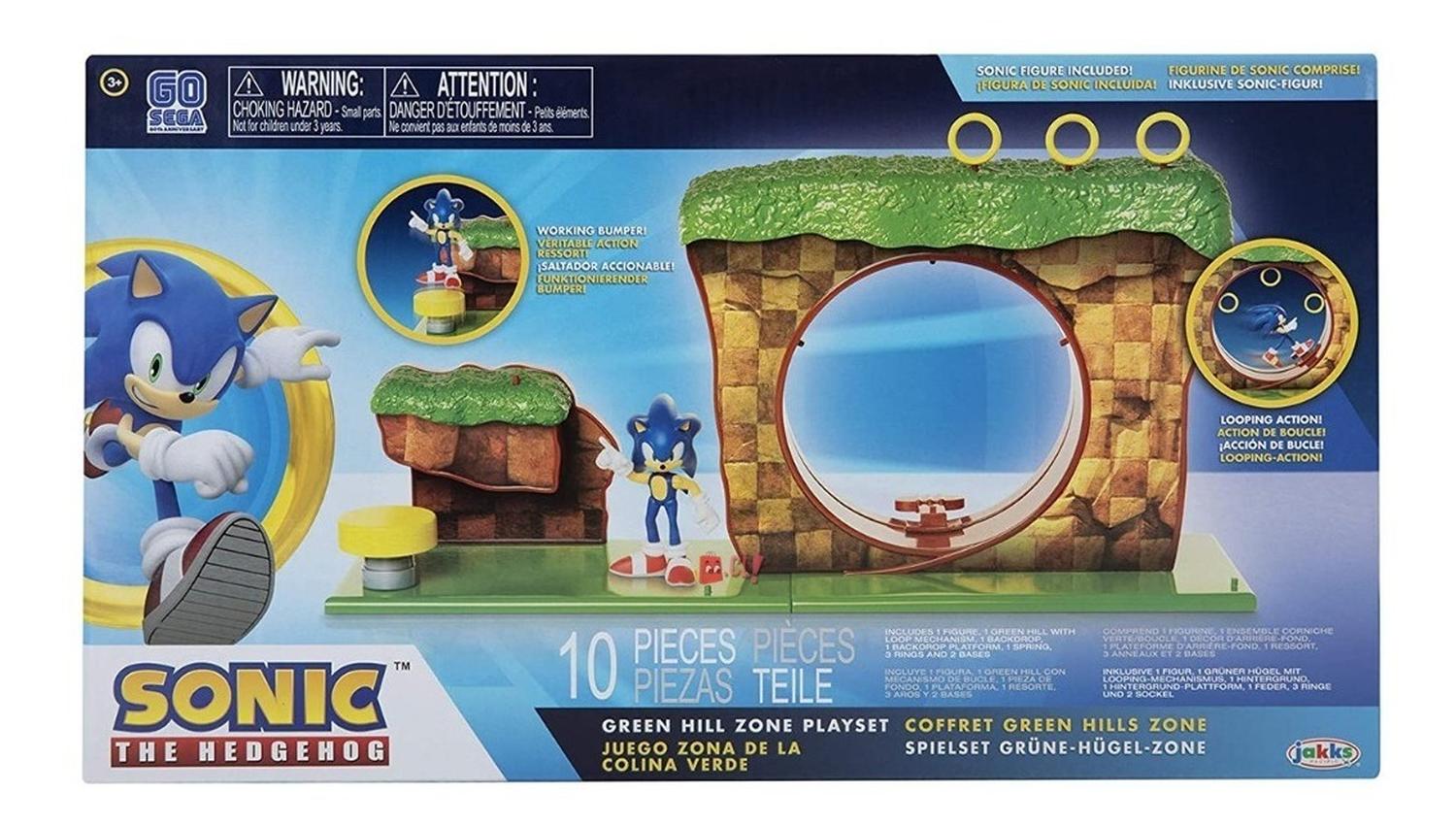 JUGUETE JAKKS PACIFIC SONIC PLAYSET COLINAS VERDES LEVEL 1 - PS - 3