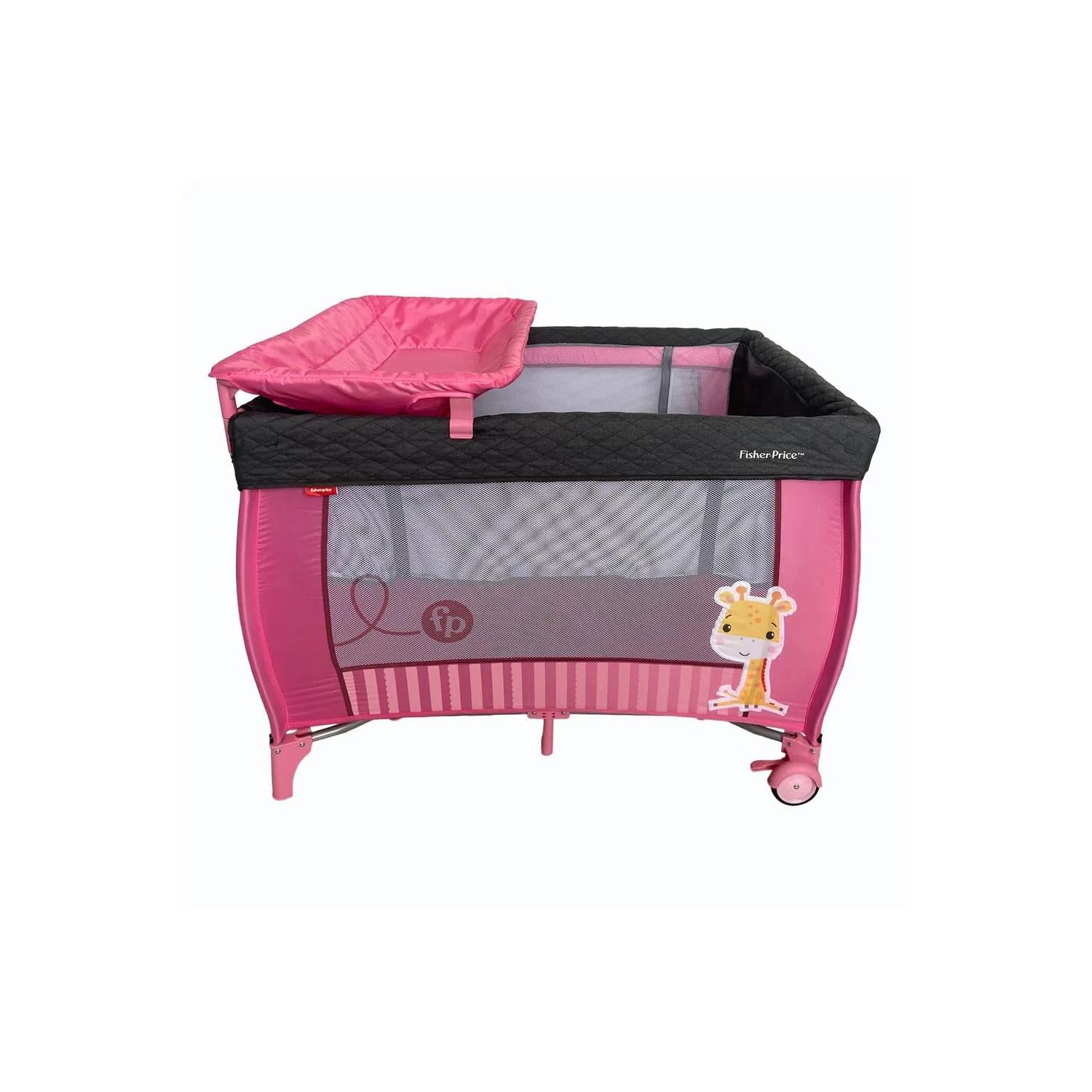CUNA FISHER PRICE FP-DIXIEPINK METAL ROSADO PACK & PLAY MUDADOR Y PAÑALERA PS - 1