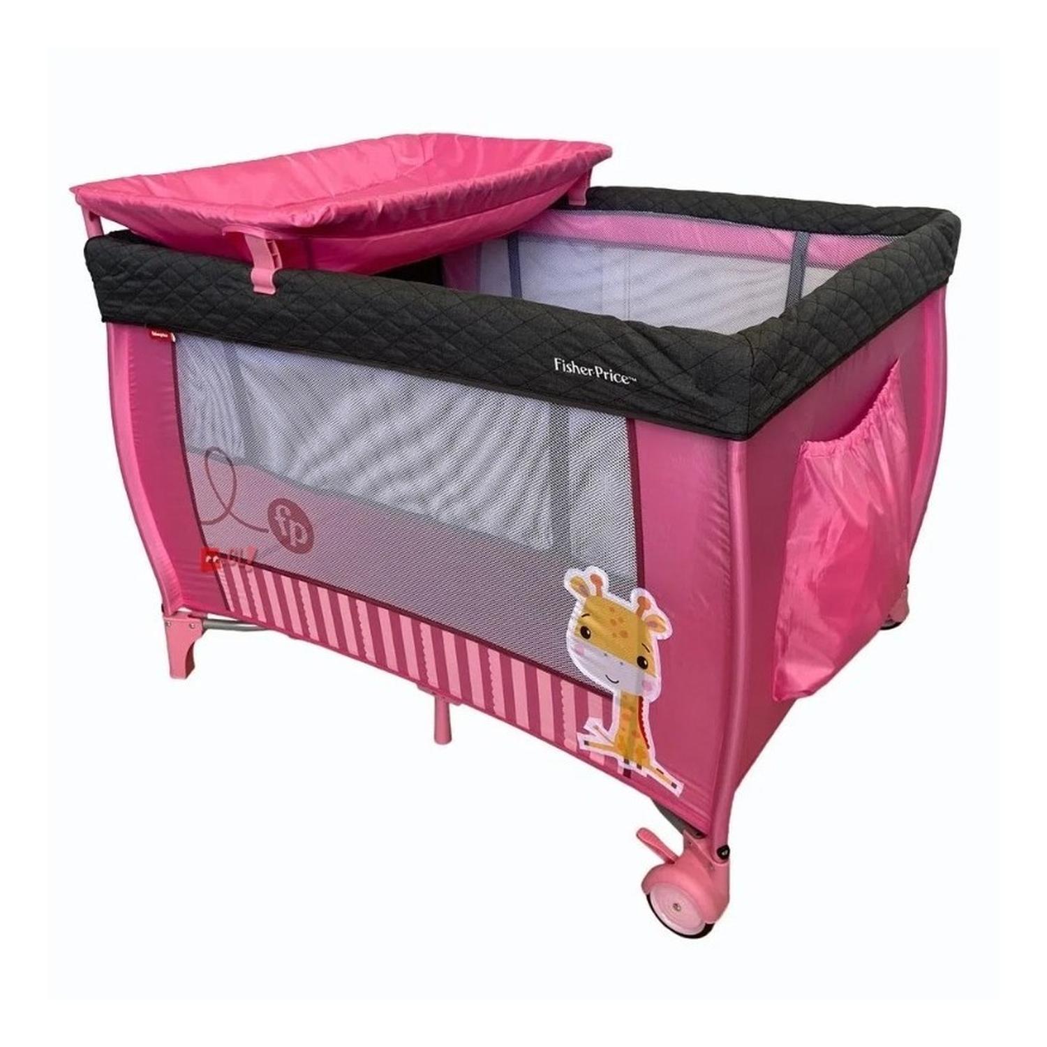 CUNA FISHER PRICE FP-DIXIEPINK METAL ROSADO PACK & PLAY MUDADOR Y PAÑALERA PS - 2