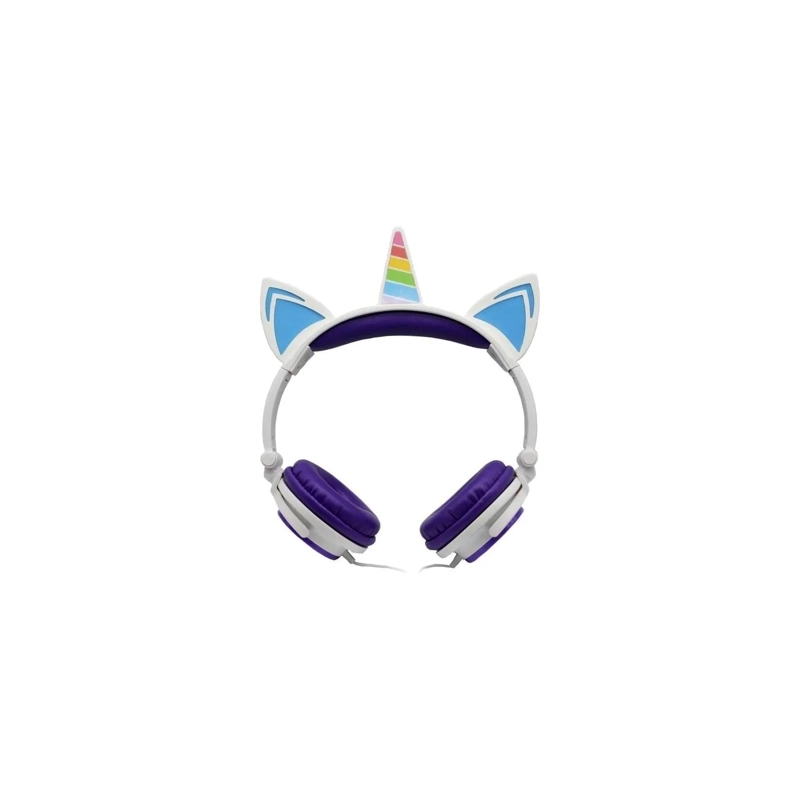 AUDÍFONOS URBANO RAINBOWS SOUND LED UNICORNIO INFANTIL PS MORADO - 1