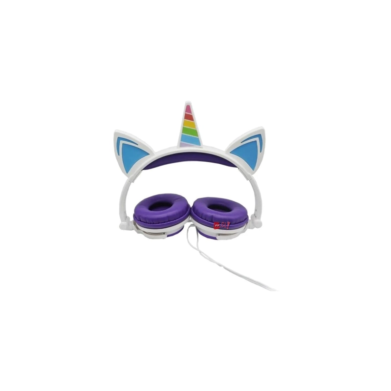 AUDÍFONOS URBANO RAINBOWS SOUND LED UNICORNIO INFANTIL PS MORADO - 2
