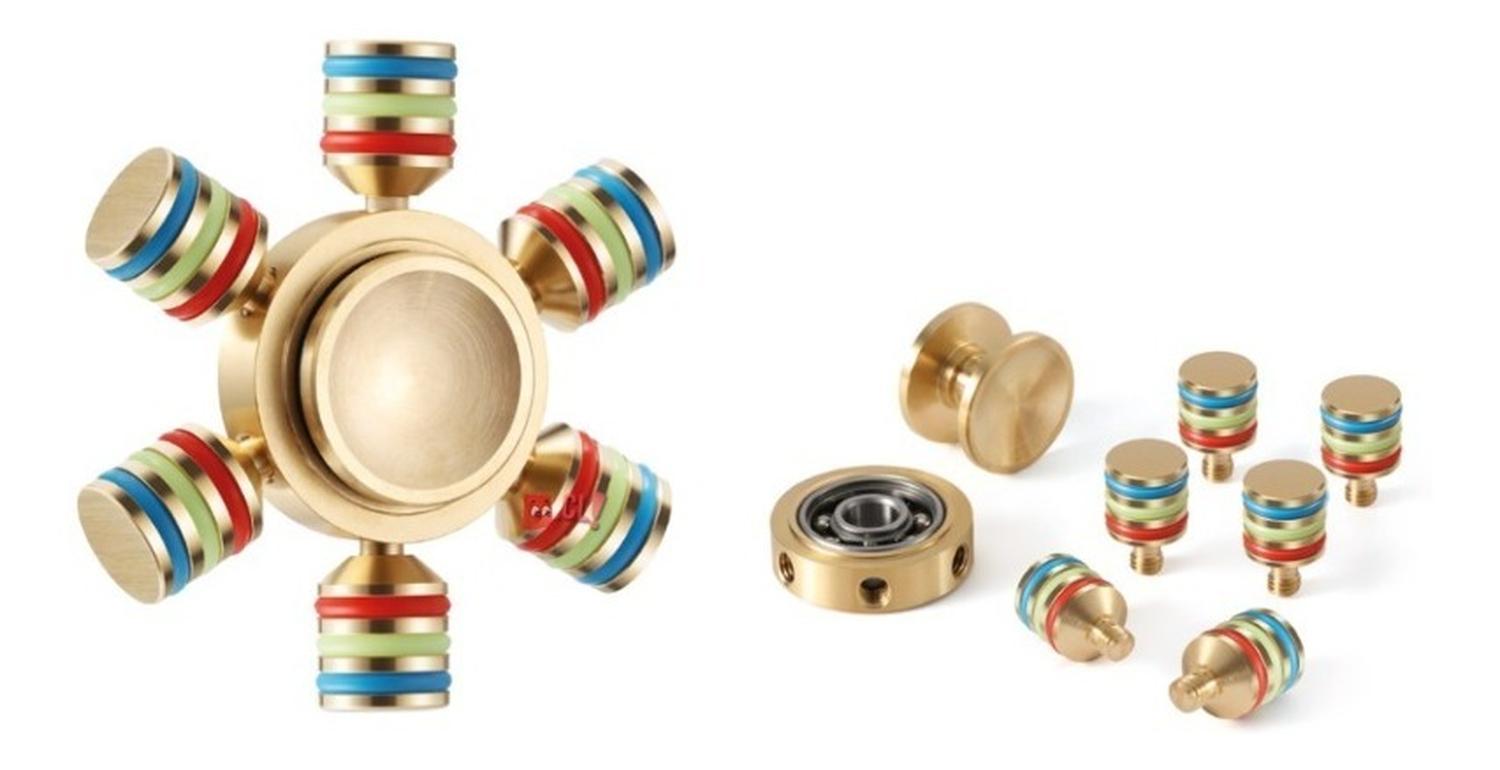 SPINNER METÁLICO DBLUE DORADO DESARMABLE DE 6 PUNTASPS - 3