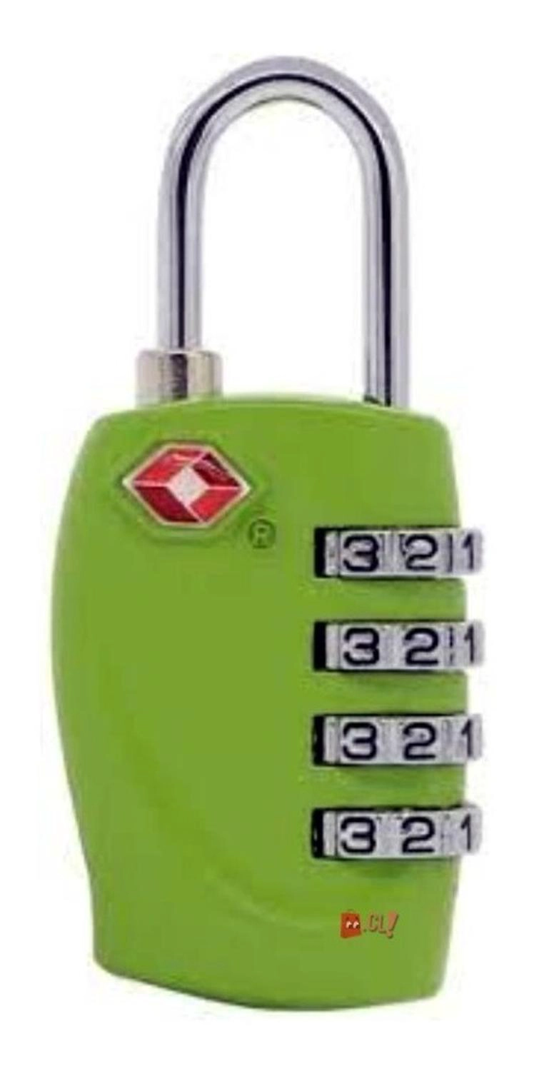 CANDADO PUNTOSTORE SEGURIDAD PARA BOLSOS Y MALETAS CON CLAVE VERDE PS - 1