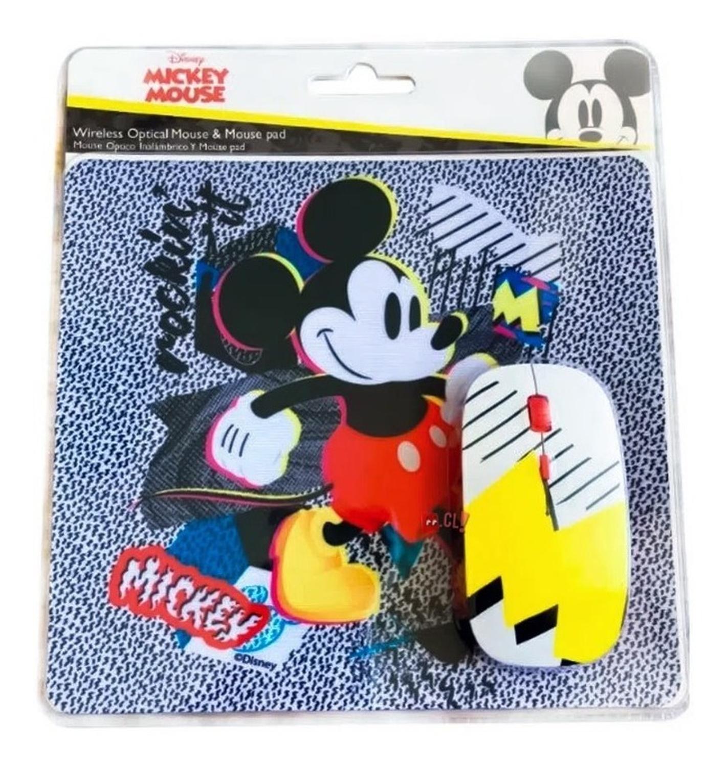 MOUSE INALÁMBRICO DISNEY KIT + PAD DISEÑO MICKEY PS - 2