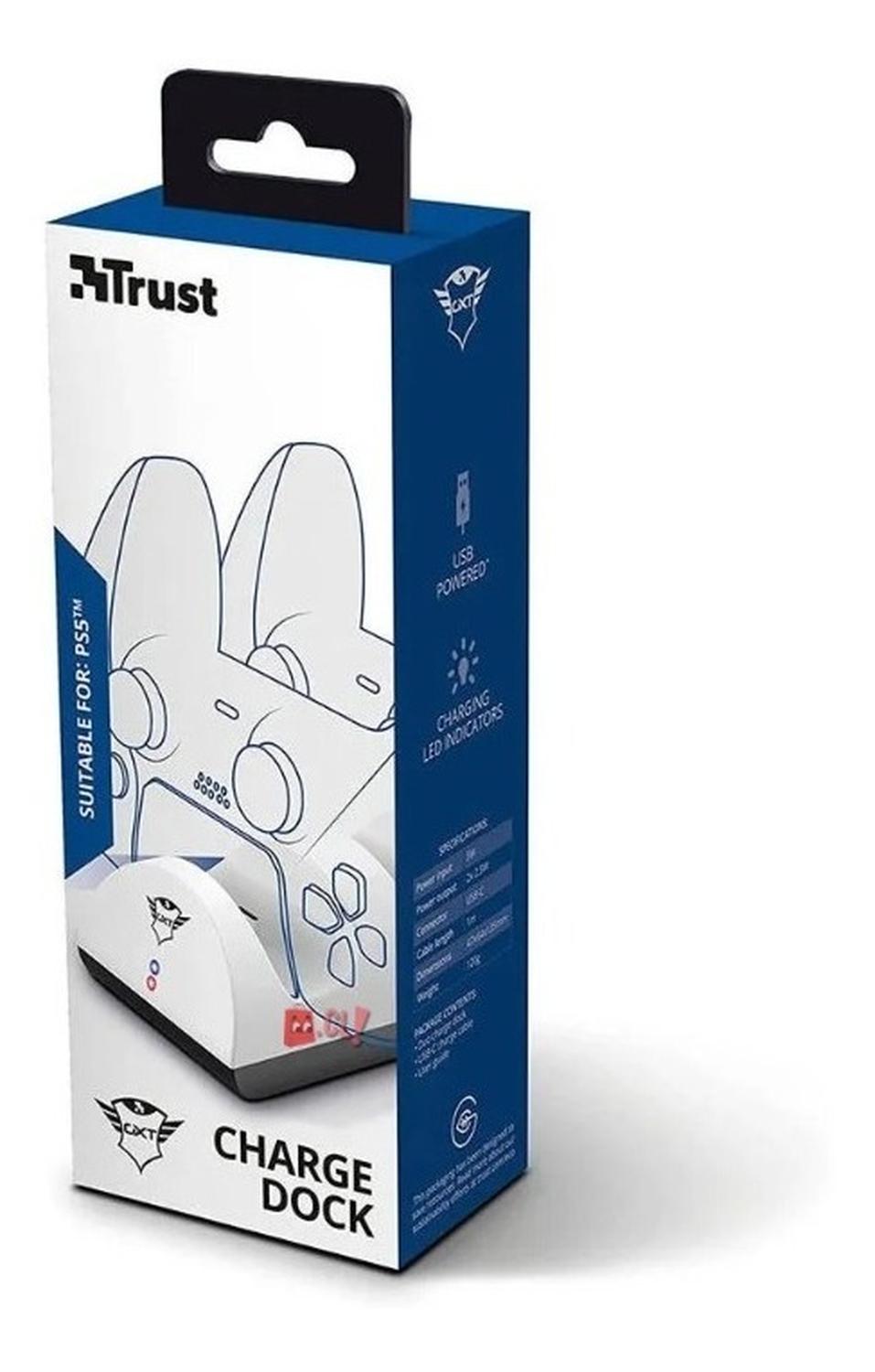 BASE TRUST DOCK DE CARGA DOBLE JOYSTICK PS5 GXT 254 PS - 4