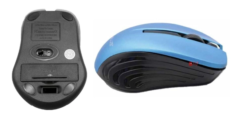 MOUSE INALAMBRICO OPTICO CON RECEPTOR MICRO USB AZUL - PS - 3