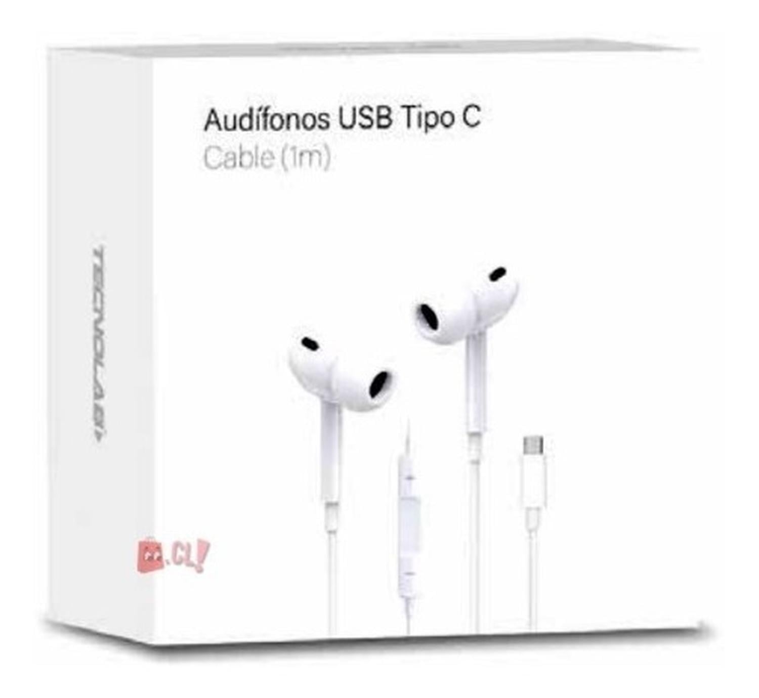 AUDÍFONOS TECNOLAB IN EAR CONECTOR TIPO C PS BLANCO - 3