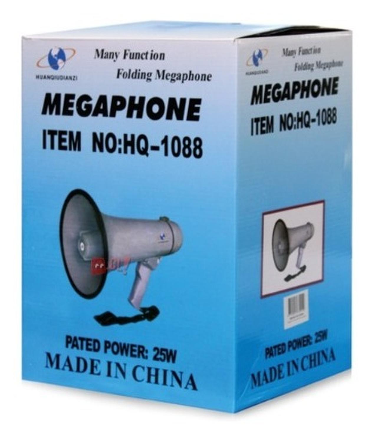 MEGÁFONO PUNTOSTORE HQ-1088 25W CON SIRENA Y GRABADORA - 2