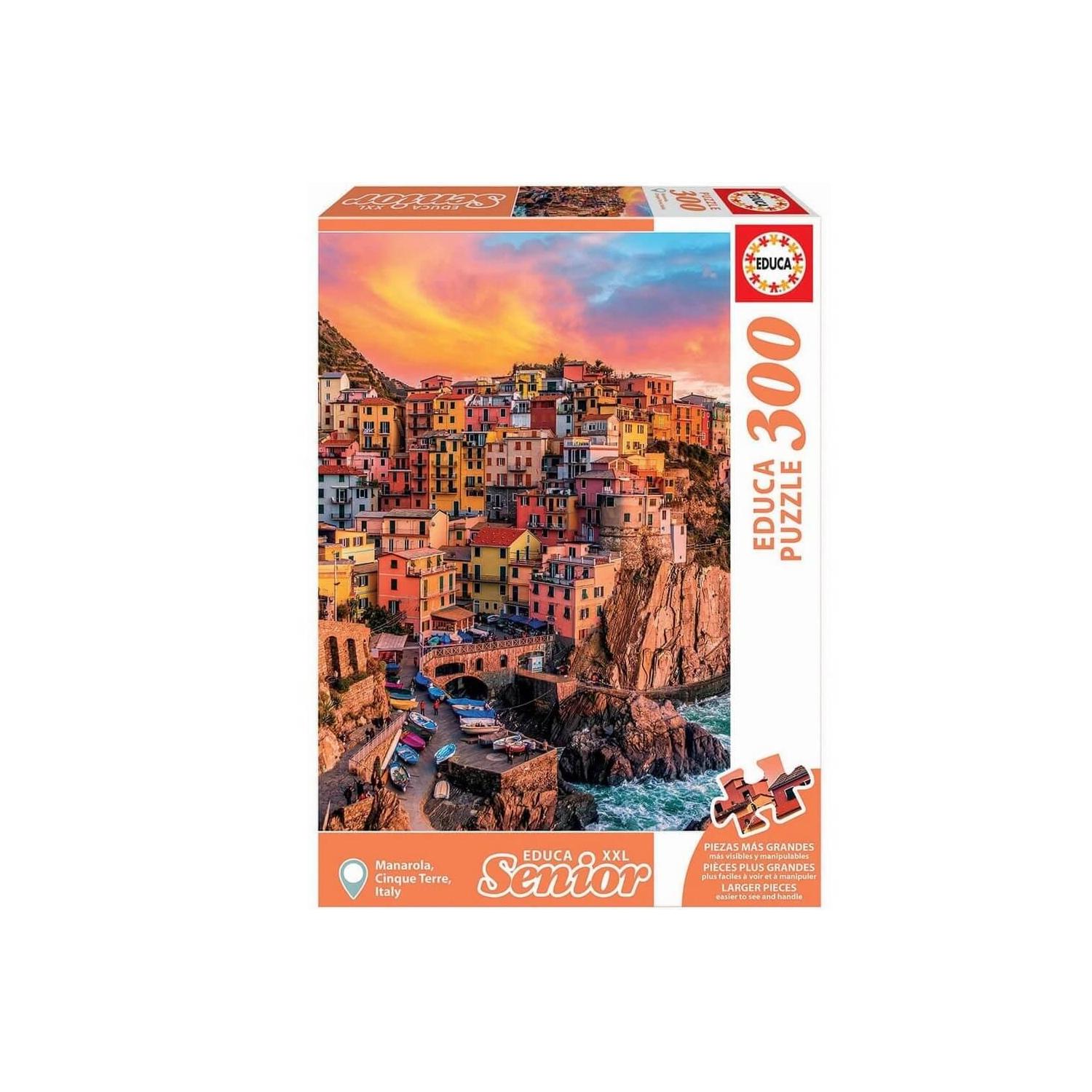 PUZZLE EDUCA BORRAS AZUL SENIOR MANAROLA 300 PIEZAS TAMAÑO 48X68 CM - PS - 1