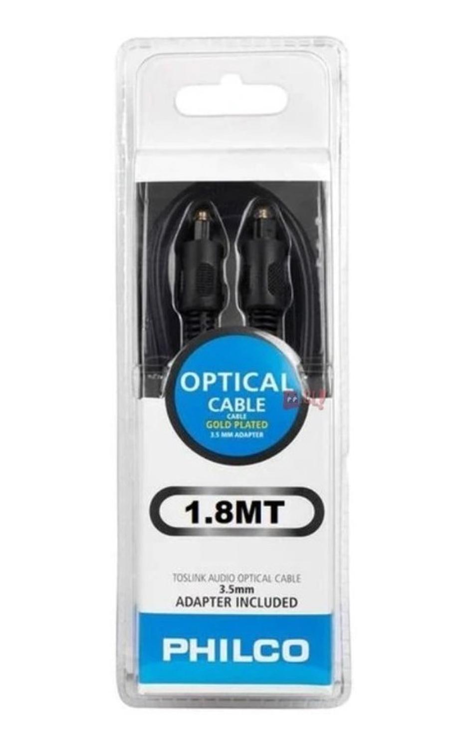 CABLE ALÁMBRICO PHILCO AUDIO ÓPTICO TOSLINK 3MTS PS - 4