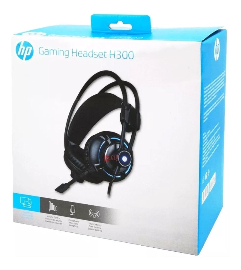 AUDÍFONOS GAMER HP HEADSET H300 LUZ LED PS MICRÓFONO - 4