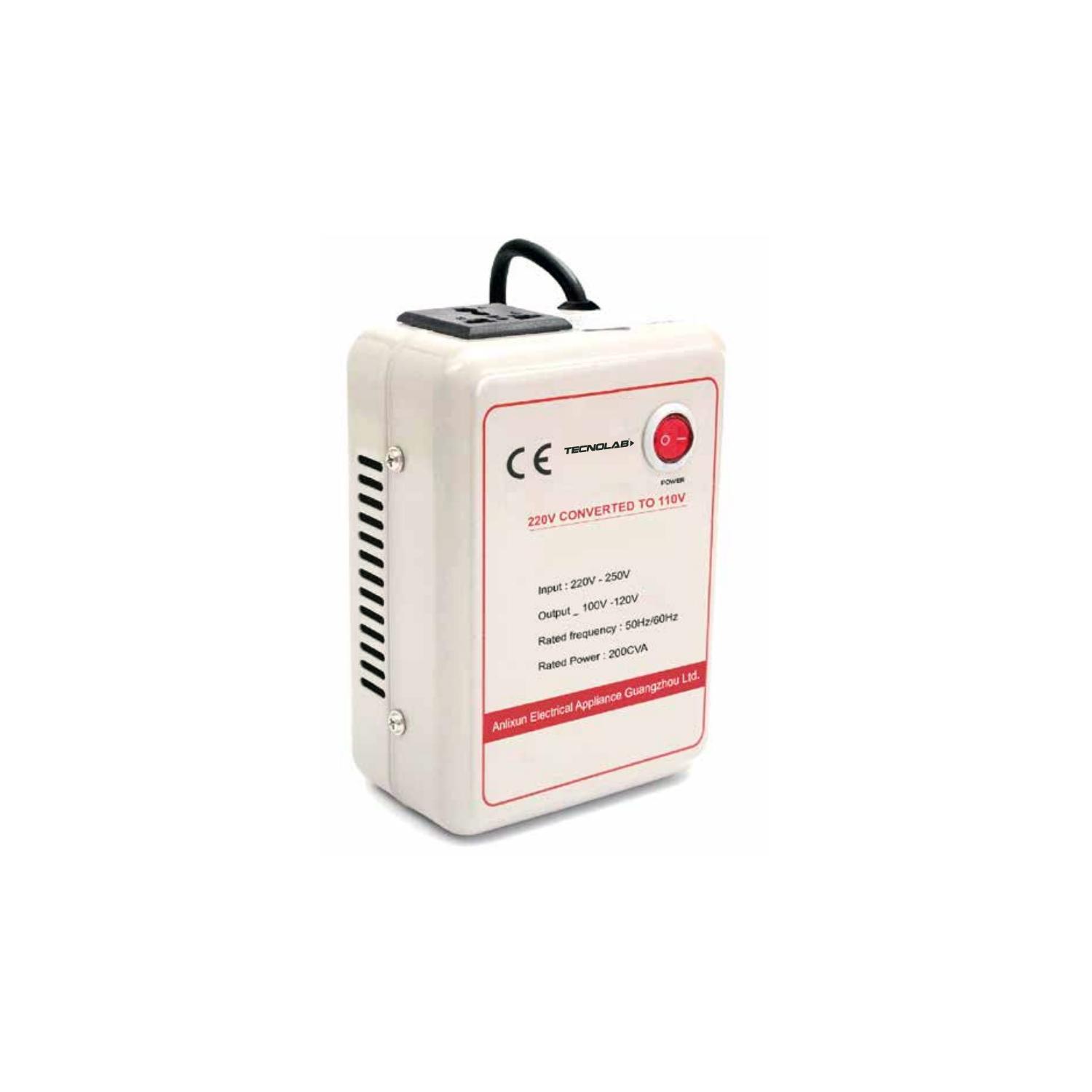 CONVERTIDOR DE VOLTAJE TECNOLAB 220 V - 250 V DE 1000 W - PS - 1