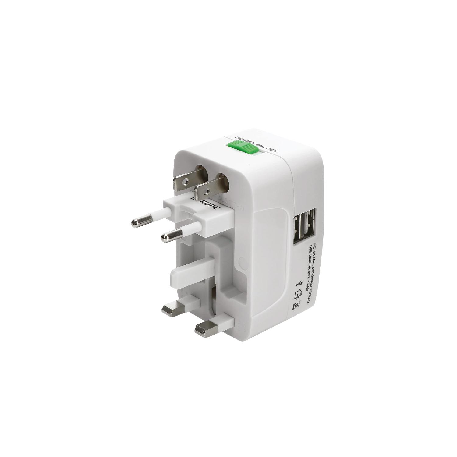 ADAPTADOR TECNOLAB ENCHUFES UNIVERSAL MULTINORMA COLOR BLANCO - PS - 1