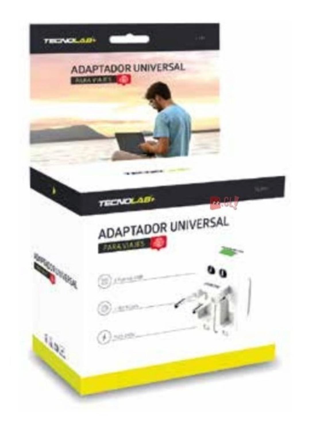 ADAPTADOR TECNOLAB ENCHUFES UNIVERSAL MULTINORMA COLOR BLANCO - PS - 4