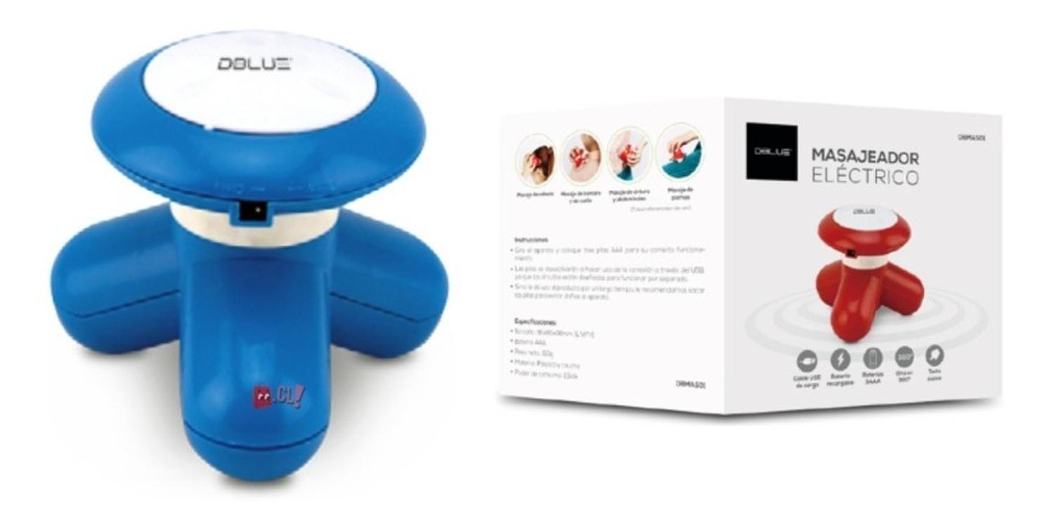 MASAJEADOR DBLUE PORTÁTIL A PILAS O CONEXIÓN USB AZUL PS - 1