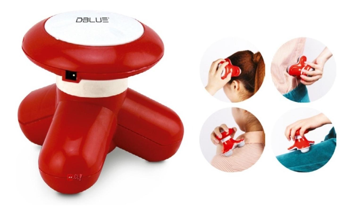 MASAJEADOR DBLUE PORTÁTIL A PILAS O CONEXIÓN USB ROJO PS - 2